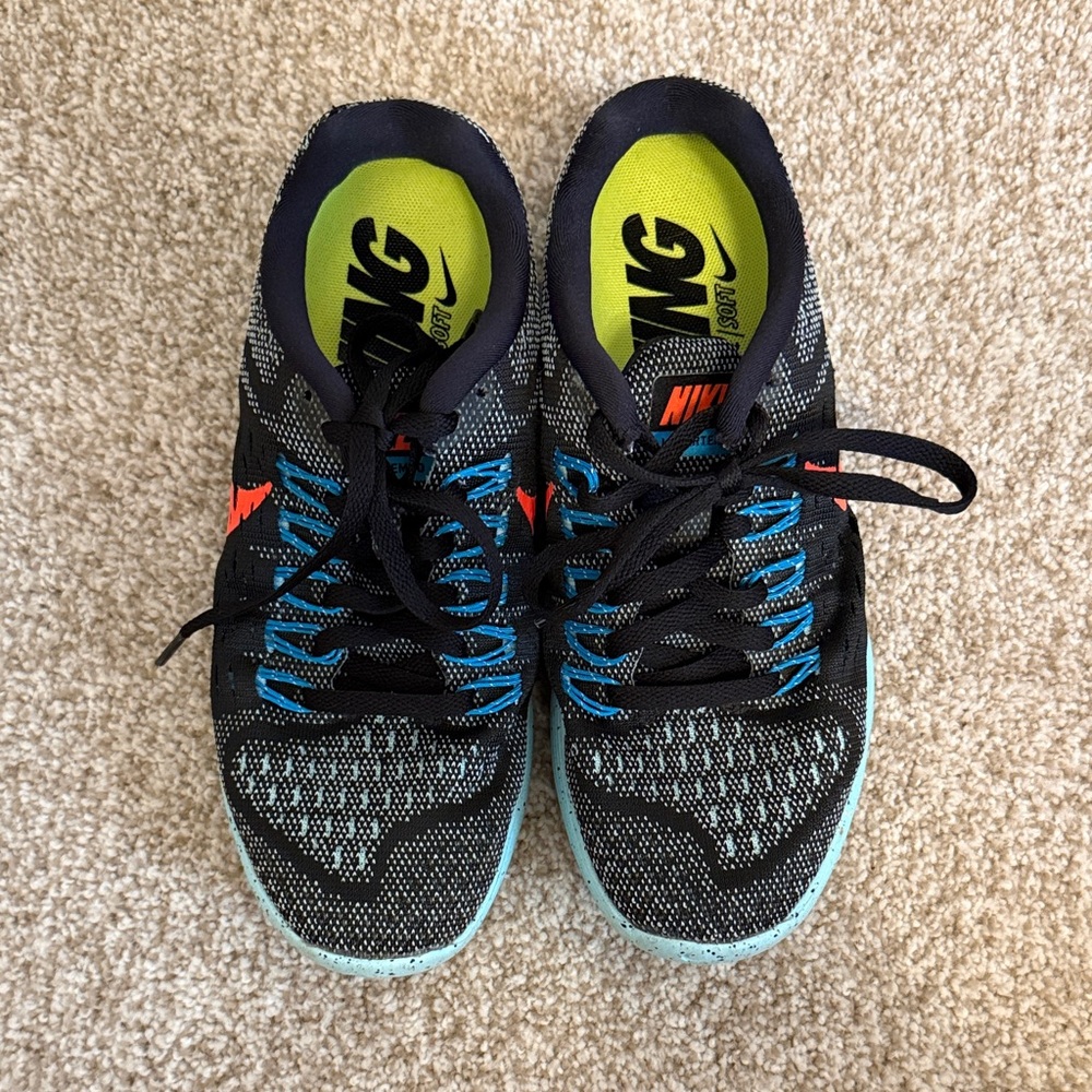 Women’s Nike Lunar Tempo Size 6 - Black, Blue and Orange